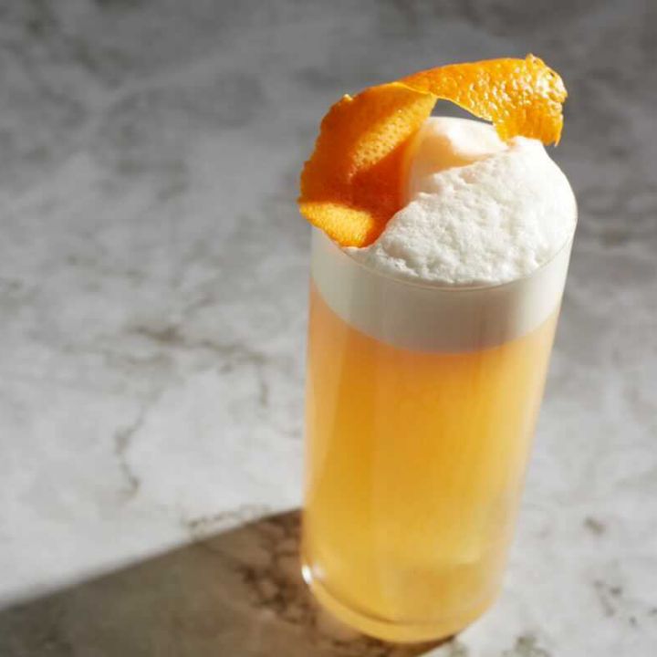 Boozy Flower Fizz Cocktail